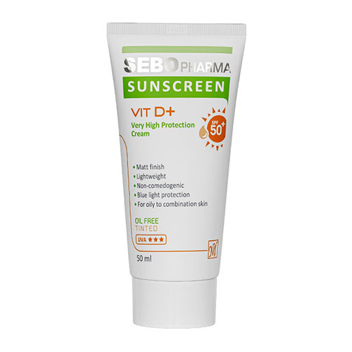 کرم ضدآفتاب فاقد چربی رنگی SPF50 سبوفارما